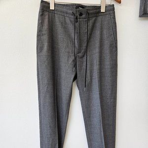Theory Hunter Tailor Drawstring Joggers In Charcoal